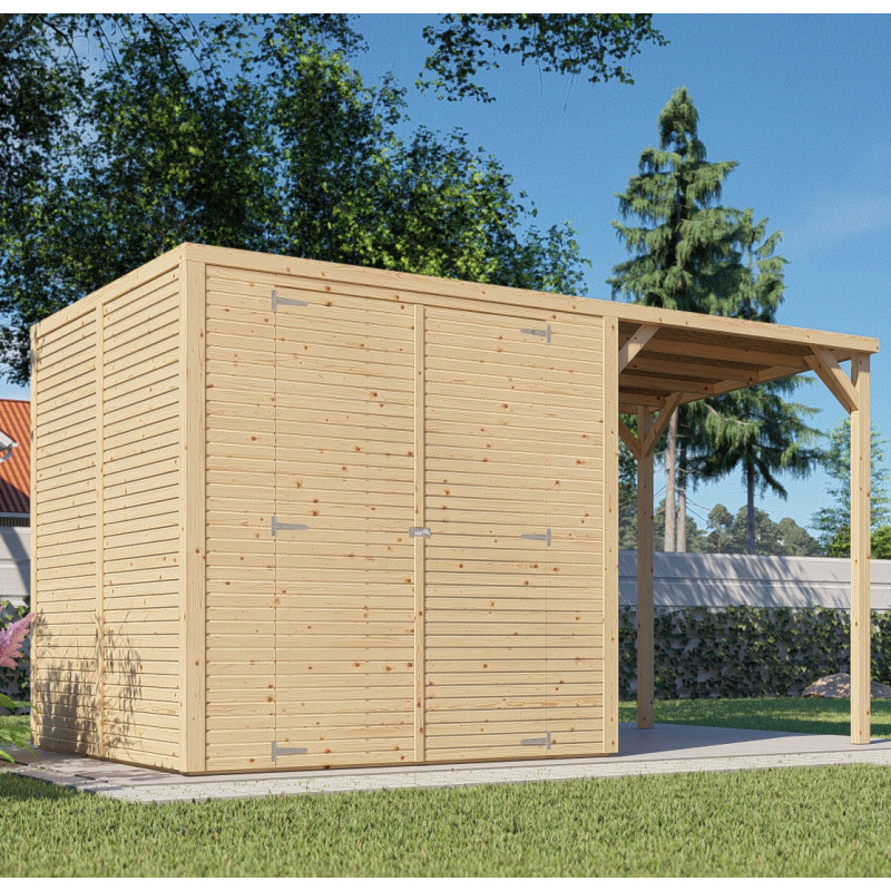 Bertilo Abris de jardin en bois Bois massif Marron 7.5m²