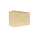 Bertilo Abri pour vélos Bois massif Marron 2.1m²