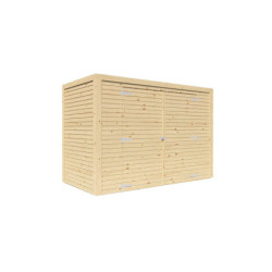 Bertilo Abri pour vélos Bois massif Marron 2.1m²