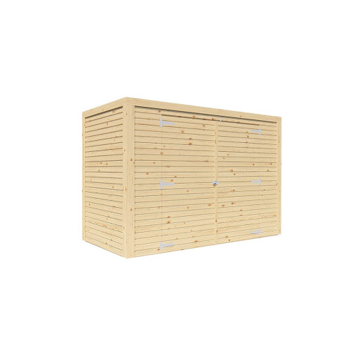 Bertilo Abri pour vélos Bois massif Marron 2.1m²