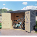 Bertilo Abri pour vélos Bois massif Gris 2.1m²