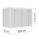 Bertilo Abri pour vélos Bois massif Gris 2.1m²