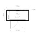 Bertilo Abri pour vélos Bois massif Gris 2.1m²