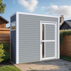 Bertilo Abris de jardin en bois Bois massif Gris 2.7m²