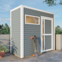Bertilo Abris de jardin en bois Bois massif Gris 2.7m²