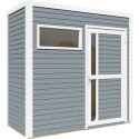 Bertilo Abris de jardin en bois Bois massif Gris 2.7m²