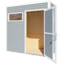 Bertilo Abris de jardin en bois Bois massif Gris 2.7m²