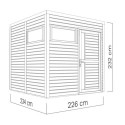 Bertilo Abris de jardin en bois Bois massif Marron 5.3m²