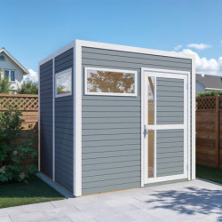 Bertilo Abris de jardin en bois Bois massif Gris 5.3m²