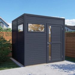 Bertilo Abris de jardin en bois Bois massif Gris 5.3m²
