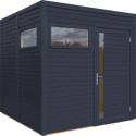 Bertilo Abris de jardin en bois Bois massif Gris 5.3m²