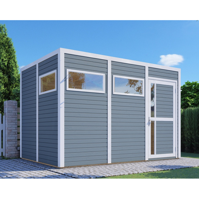 Bertilo Abris de jardin en bois Bois massif Gris 7.9m²