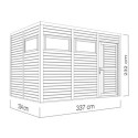 Bertilo Abris de jardin en bois Bois massif Gris 7.9m²