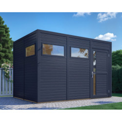 Bertilo Abris de jardin en bois Bois massif Gris 7.9m²