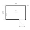 Bertilo Abris de jardin en bois Bois massif Gris 7.9m²