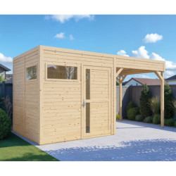 Bertilo Abris de jardin en bois Bois massif Marron 10.5m²