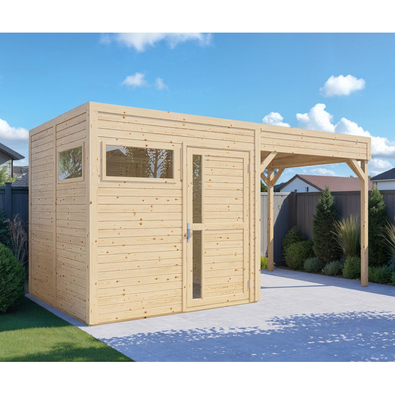 Bertilo Abris de jardin en bois Bois massif Marron 10.5m²