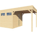 Bertilo Abris de jardin en bois Bois massif Marron 10.5m²