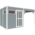 Bertilo Abris de jardin en bois Bois massif Gris 10.5m²