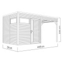 Bertilo Abris de jardin en bois Bois massif Gris 10.5m²