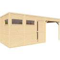 Bertilo Abris de jardin en bois Bois massif Marron 13.1m²