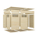 Bertilo Abris de jardin en bois Bois massif Marron 13.1m²