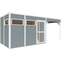 Bertilo Abris de jardin en bois Bois massif Gris 13.1m²