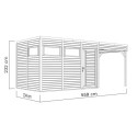 Bertilo Abris de jardin en bois Bois massif Gris 13.1m²