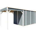 Bertilo Abris de jardin en bois Bois massif Gris 13.1m²