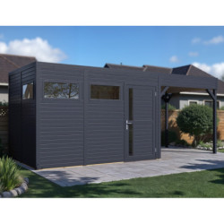 Bertilo Abris de jardin en bois Bois massif Gris 13.1m²
