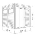 Bertilo Bureaux de jardin Bois massif Marron 5.3m²