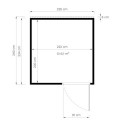 Bertilo Bureaux de jardin Bois massif Marron 5.3m²