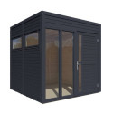 Bertilo Bureaux de jardin Bois massif Gris 5.3m²