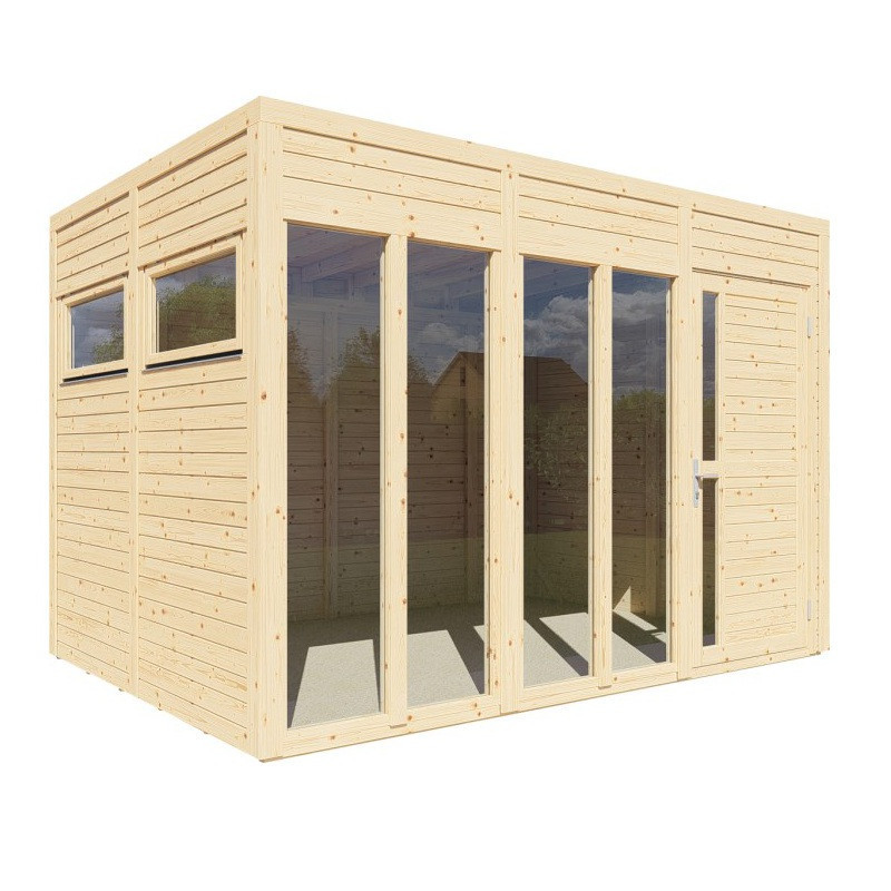 Bertilo Bureaux de jardin Bois massif Marron 7.9m²