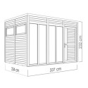 Bertilo Bureaux de jardin Bois massif Marron 7.9m²