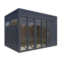 Bertilo Bureaux de jardin Bois massif Gris 7.9m²