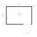 Bertilo Bureaux de jardin Bois massif Gris 7.9m²