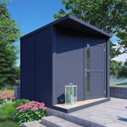 Bertilo Abris de jardin en bois Bois massif Gris 7m²