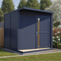 Bertilo Abris de jardin en bois Bois massif Gris 7m²