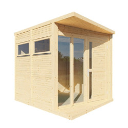 Bertilo Bureaux de jardin Bois massif Marron 7m²