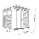 Bertilo Bureaux de jardin Bois massif Marron 7m²
