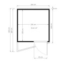 Bertilo Bureaux de jardin Bois massif Marron 7m²