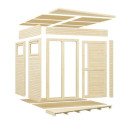 Bertilo Bureaux de jardin Bois massif Marron 7m²