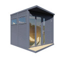 Bertilo Bureaux de jardin Bois massif Gris 7m²