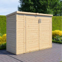 Bertilo Armoire de jardin Bois massif Marron 1.60m²