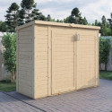 Bertilo Armoire de jardin Bois massif Marron 1.60m²