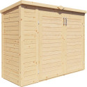 Bertilo Armoire de jardin Bois massif Marron 1.60m²