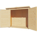 Bertilo Armoire de jardin Bois massif Marron 1.60m²