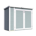 Bertilo Armoire de jardin Bois massif Gris 1.60m²