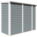 Bertilo Armoire de jardin Bois massif Gris 1.60m²